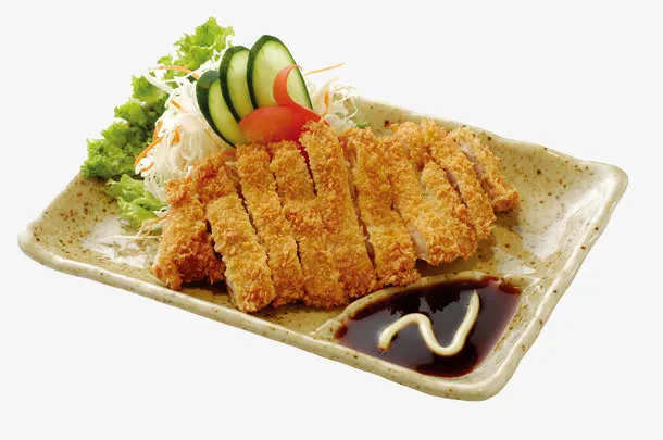 产品实物炸猪排免抠