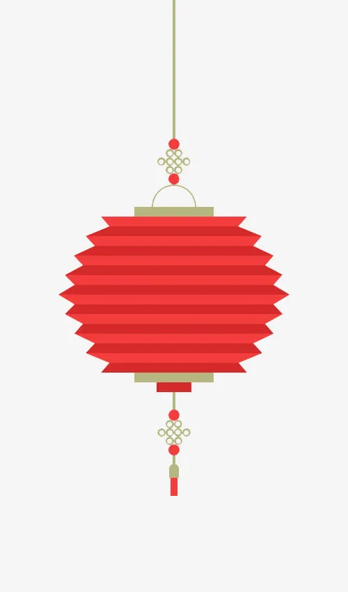 卡通红色灯笼元素免抠