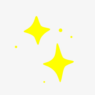 卡通黄色四角星星免抠