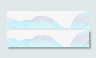 蓝色渐变线条简约免抠