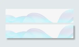 蓝色渐变线条简约免抠