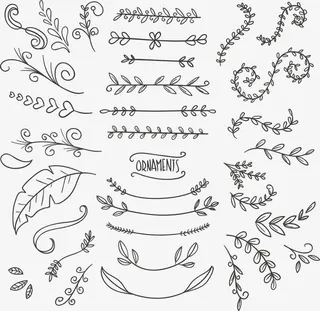 矢量花纹素材免抠