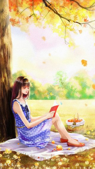 唯美卡通插画H5背景高清