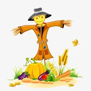 卡通稻草人免抠