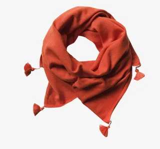 秋冬纯棉宝宝流苏围巾免抠