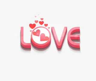 粉色心形矢量图免抠