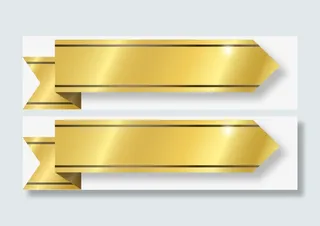 金色闪耀标签免抠