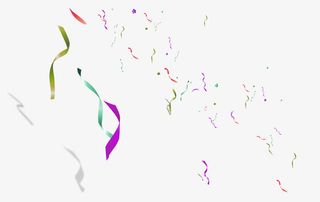 彩色礼花飘落漂浮素材免抠