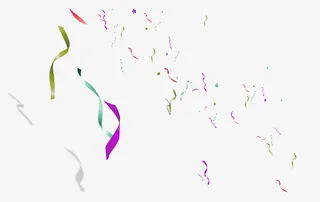 彩色礼花飘落漂浮素材免抠