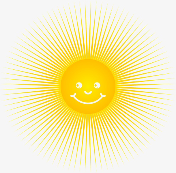 发光的太阳免抠