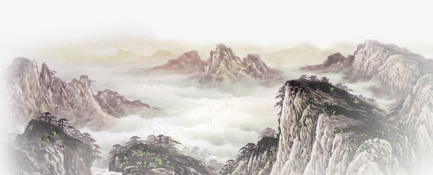 古风墨迹素材水墨图片素材彩色水免抠