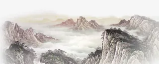 古风墨迹素材水墨图片素材彩色水免抠