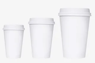 实物白色纸杯免抠