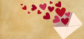 信封爱心背景高清