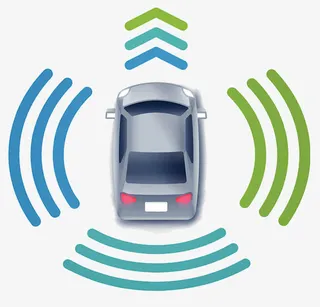 前后倒车雷达演示免抠