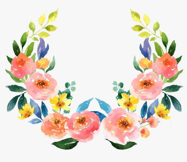 彩绘牡丹花免抠