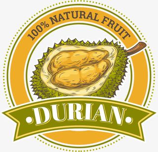 榴莲装饰贴纸免抠