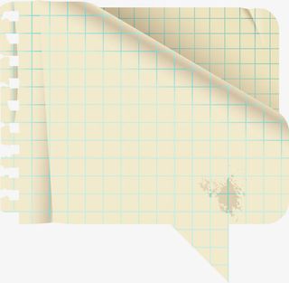 复古纸张折痕对话框创意矢量免抠