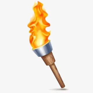 卡通手绘火炬免抠