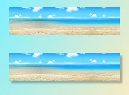 夏季沙滩背景banner免抠 夏季沙滩背景banner免抠