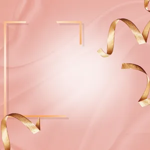 简约金色丝带化妆品PSD分层主图背景素材高清