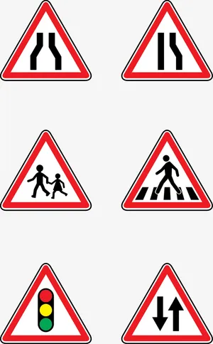 卡通手绘安全警示牌图标免抠