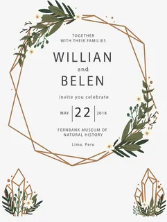 浪漫碎花几何边框免抠标签元素