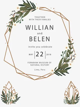 浪漫碎花几何边框免抠标签元素