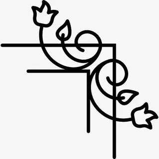 花藤和叶右边框图标免抠