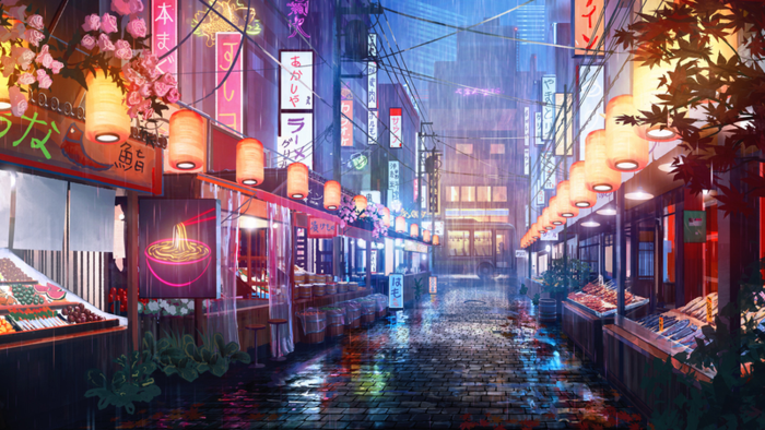 卡通都市夜景海报背景高清