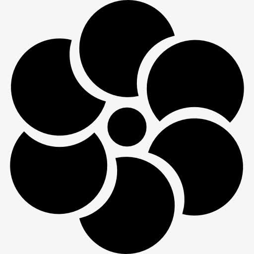 花的圆形花瓣图标免抠