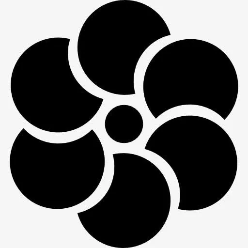 花的圆形花瓣图标免抠