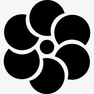 花的圆形花瓣图标免抠