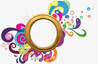 动感线条圆边框免抠