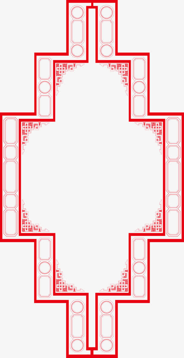 红色矢量图案素材免抠