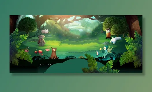 春天出游踏青梦幻神秘绿banner高清 春天出游踏青梦幻神秘绿banner高清