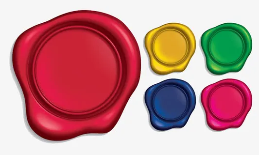 彩色印章封口漆免抠