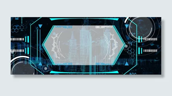 科技大气几何线条banner高清