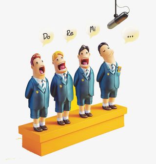 合唱的木偶人免抠