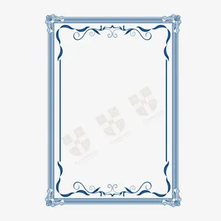 蓝色边框免抠