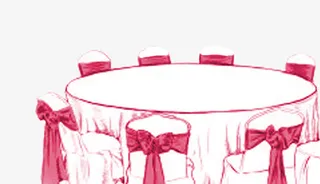 高端餐桌椅婚礼现场效果图片免抠