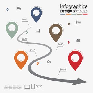 矢量大事记PPT元素免抠