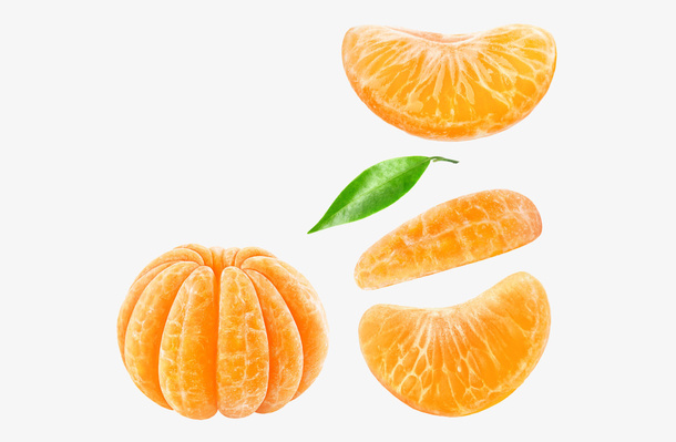 橘子拨开素材免抠