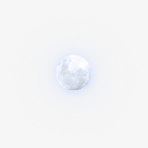 发光的月亮免抠