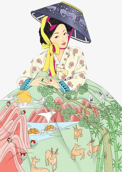 韩国卡通女孩免抠