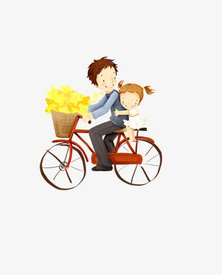 卡通手绘父爱如山免抠