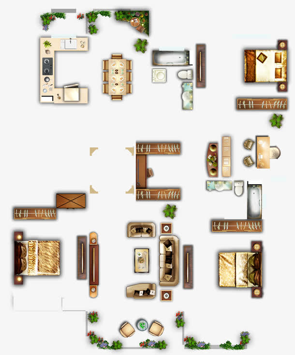 户型图家具免抠