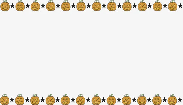 南瓜鬼脸边框免抠