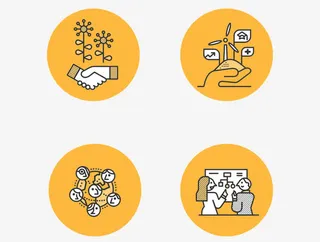 创意扁平商务标签免抠