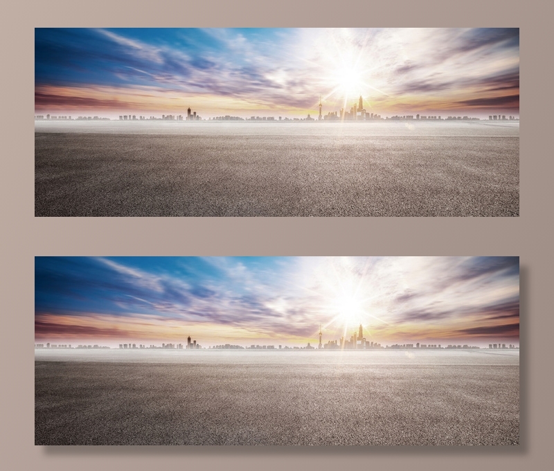 汽车宣传大气城市背景模板PSD分层高清摄影风景背景